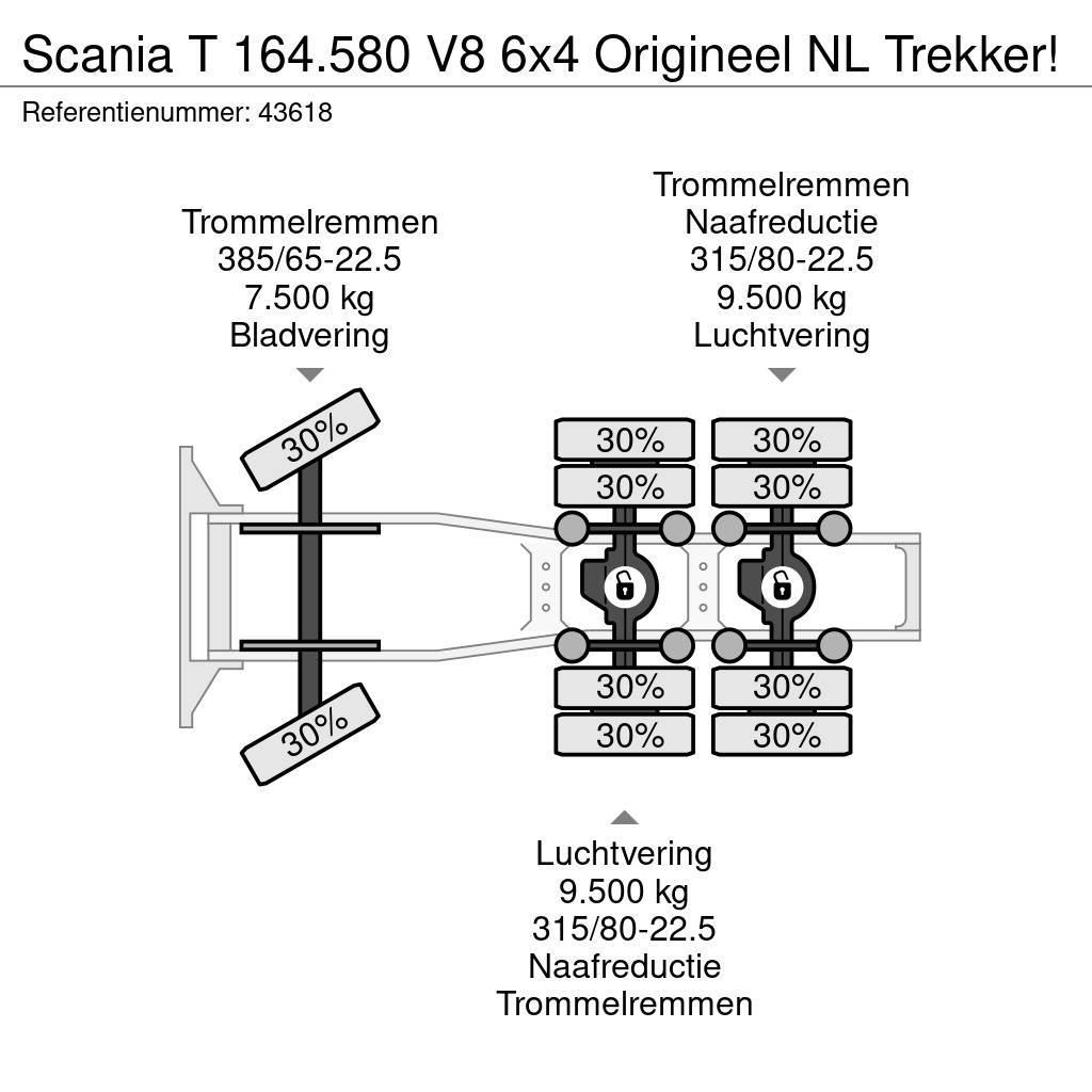 Scania T 164.580 V8 6x4 Origineel NL Trekker! Trekkvogner