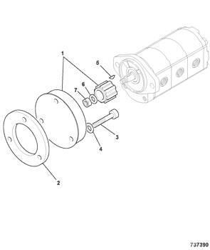 JCB - cuplaj pompa hidraulica - 45/911600 Hydraulikk