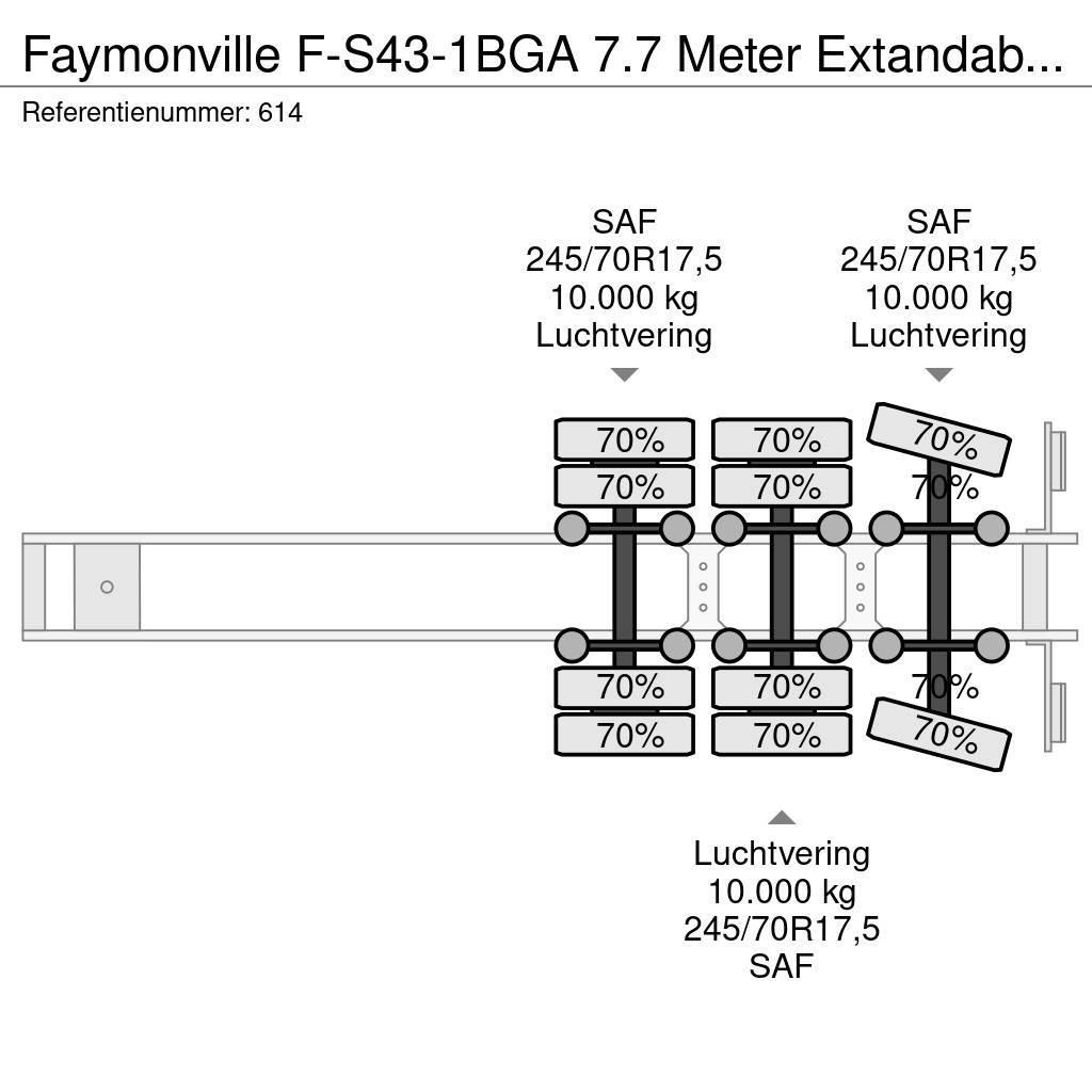 Faymonville F-S43-1BGA 7.7 Meter Extandable MEGA Topcondition! Lettisolert skaptrailer