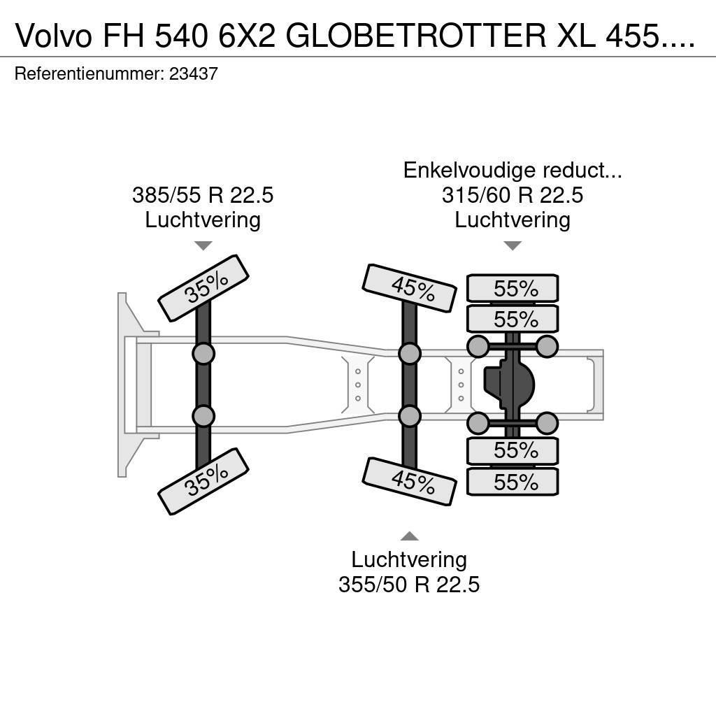 Volvo FH 540 6X2 GLOBETROTTER XL 455.000KM Trekkvogner