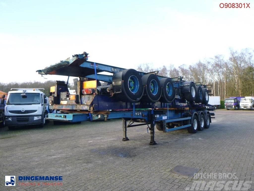  Crane Fruehauf Stack - 3 x container trailer 20-20 Containerchassis Semitrailere