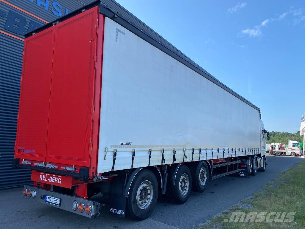 Kel-Berg D100V Gardintrailer m langboggi - styring Gardintrailer