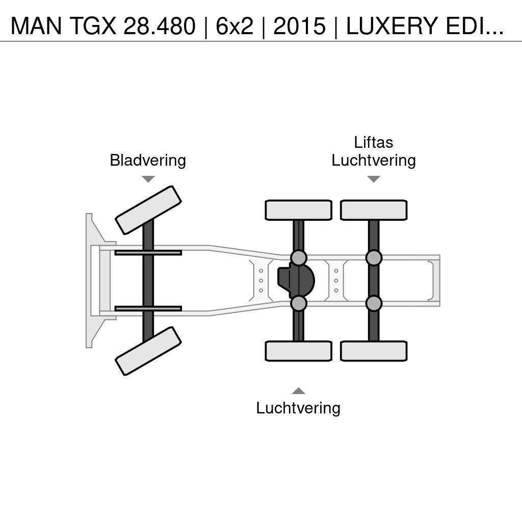 MAN TGX 28.480 | 6x2 | 2015 | LUXERY EDITION | Trekkvogner