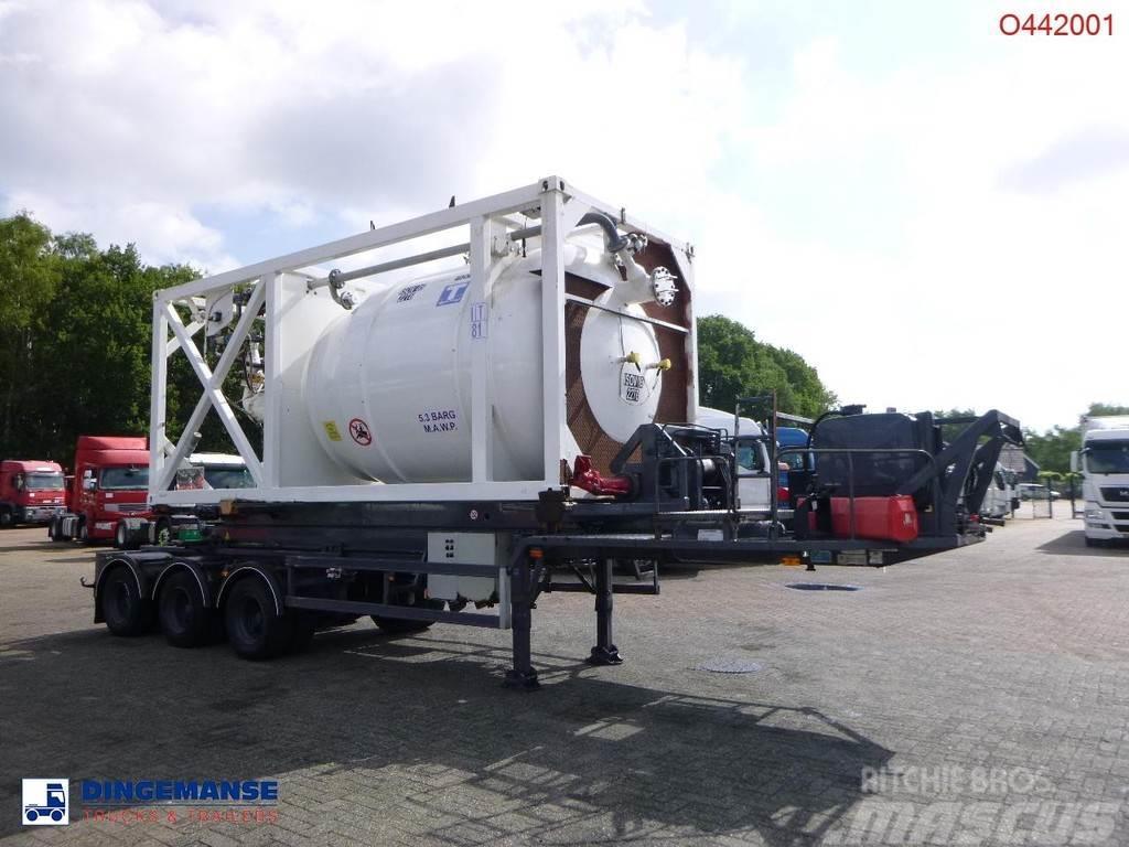  HTS 3-axle container trailer (sliding, tipping) + Tippsemi