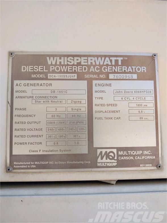 MultiQuip WHISPERWATT DCA150SSJU4F Gass Generatorer