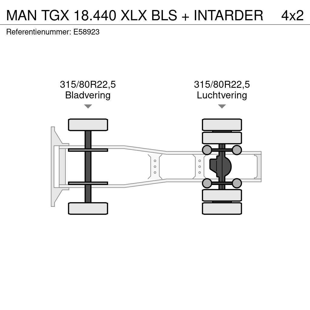 MAN TGX 18.440 XLX BLS + INTARDER Trekkvogner