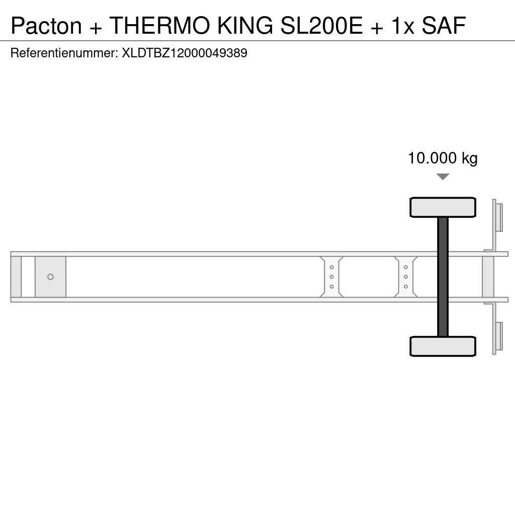 Pacton + THERMO KING SL200E + 1x SAF Frysetrailer Semi