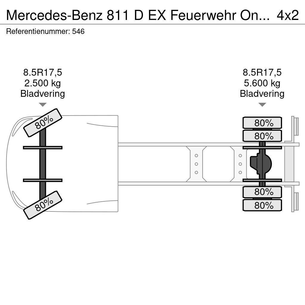 Mercedes-Benz 811 D EX Feuerwehr Only 10.000 KM Like New! Andre varebiler