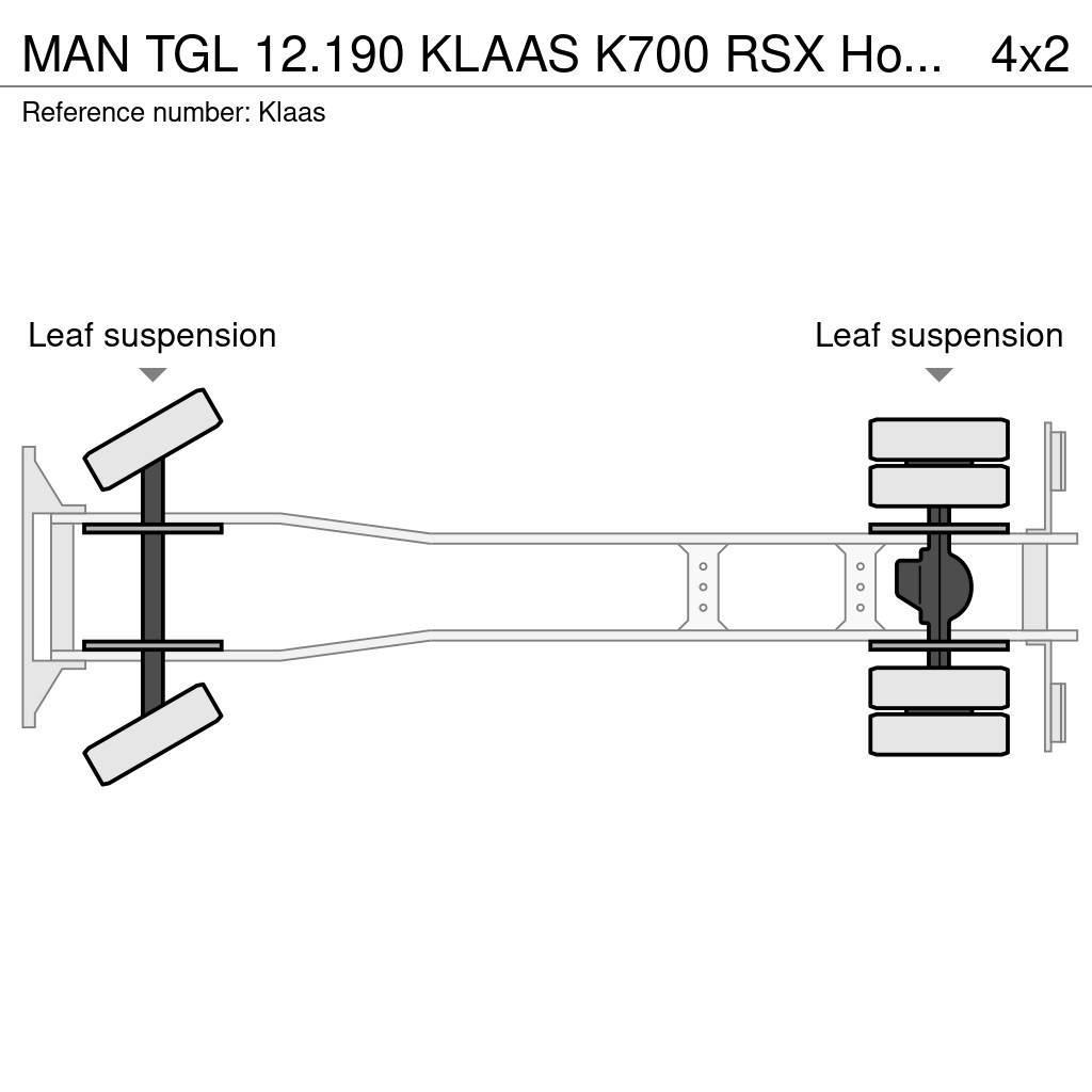 MAN TGL 12.190 KLAAS K700 RSX Hoogwerker bak (487 werk Bilmontert lift