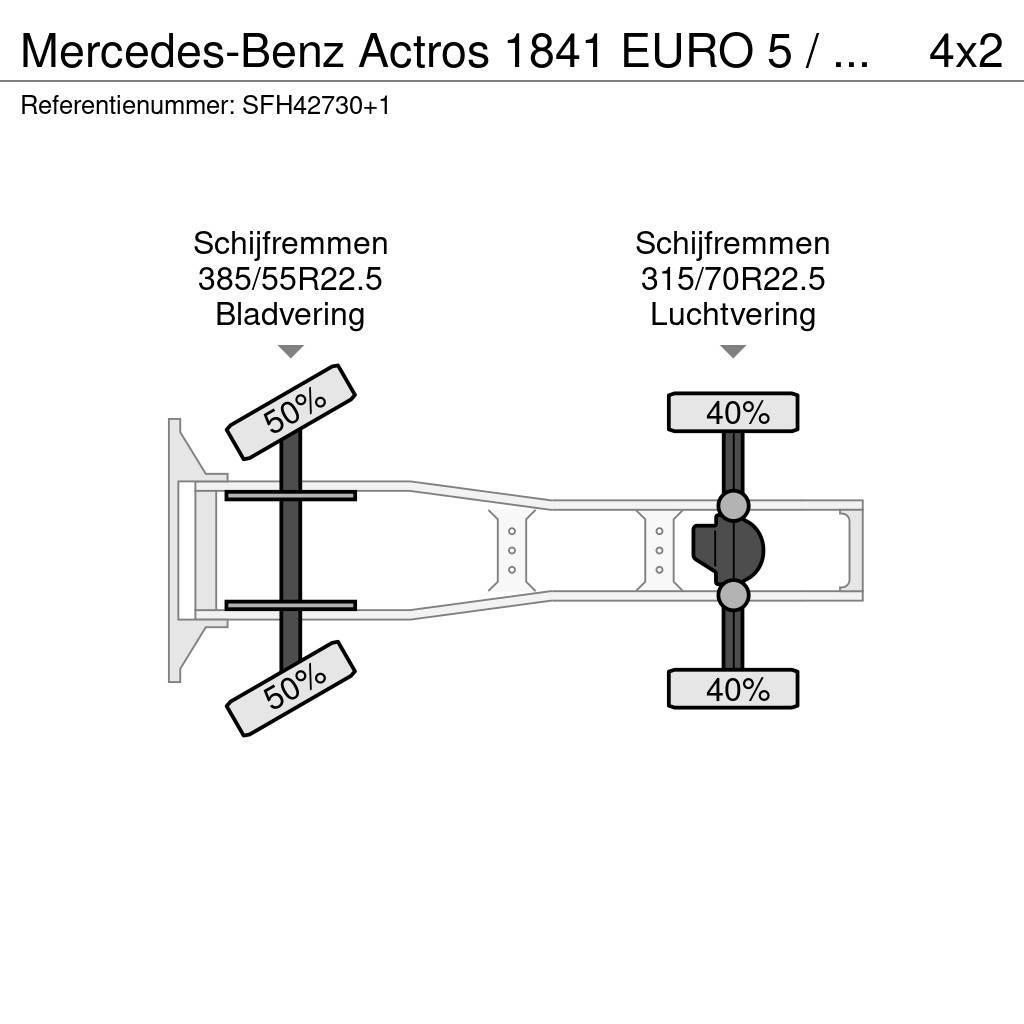 Mercedes-Benz Actros 1841 EURO 5 / PTO / AIRCO / BIG AXLES -GROS Trekkvogner