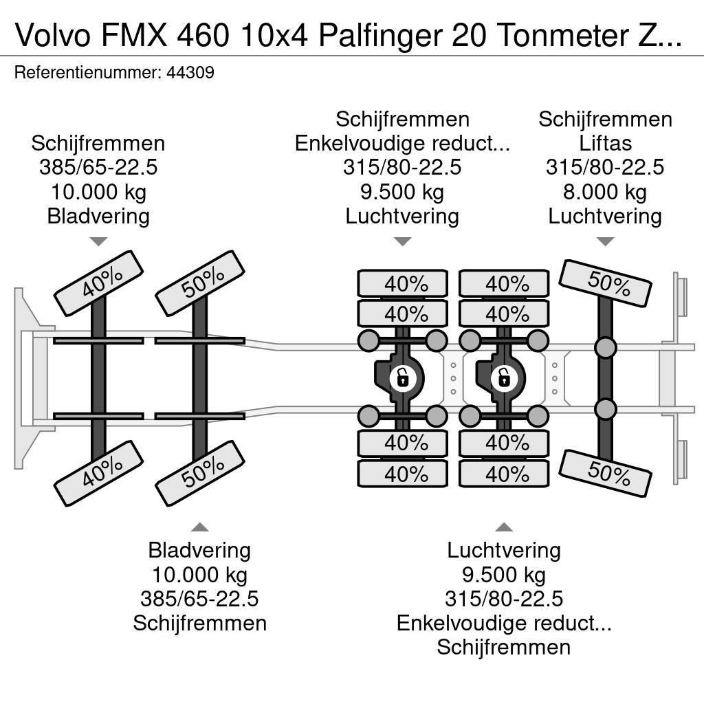 Volvo FMX 460 10x4 Palfinger 20 Tonmeter Z-kraan Krokbil