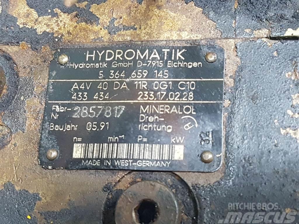 Schaeff HML25-Hydromatik A4V40DA11R0G1C10-Drive pump Hydraulikk