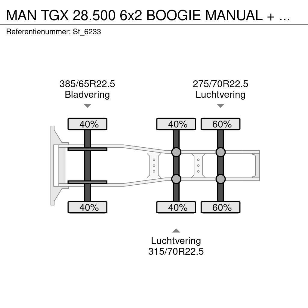 MAN TGX 28.500 6x2 BOOGIE MANUAL + RETARDER Trekkvogner