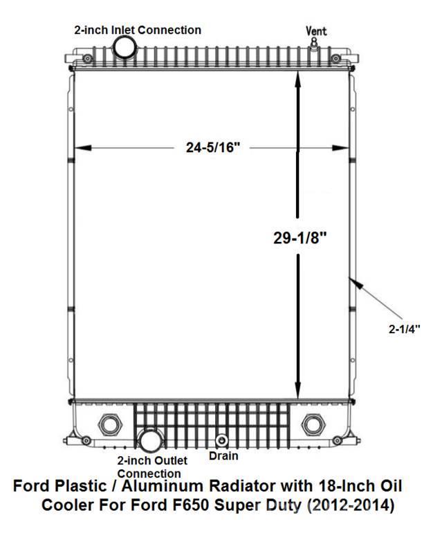 Ford F-650 Super Duty Radiatorer