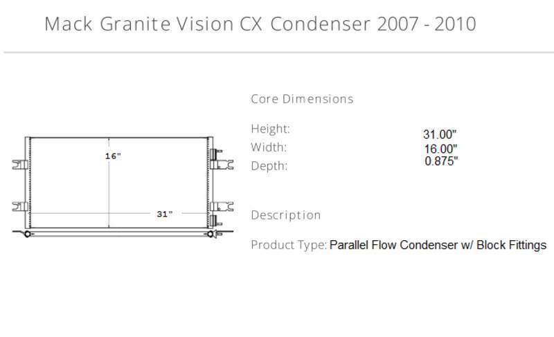 Mack Granite Vision CX Andre komponenter