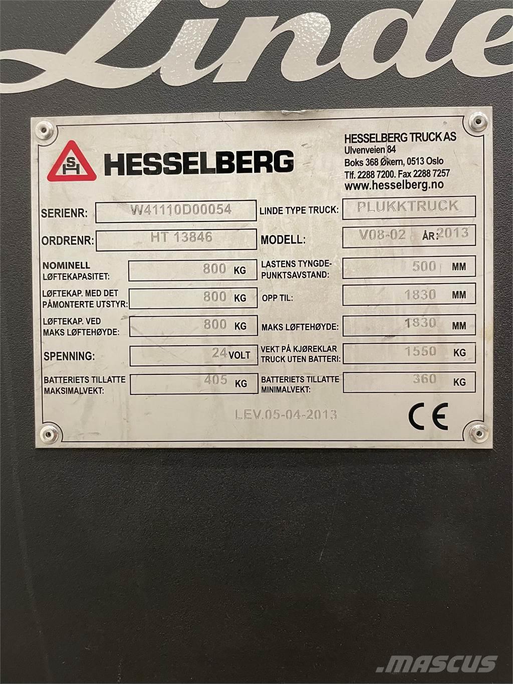 Linde V08-1110 Elektriske trucker