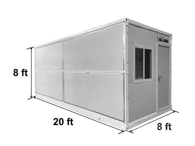  20 ft x 8 ft x 8 ft Foldable Metal Storage Shed wi Lagercontainere