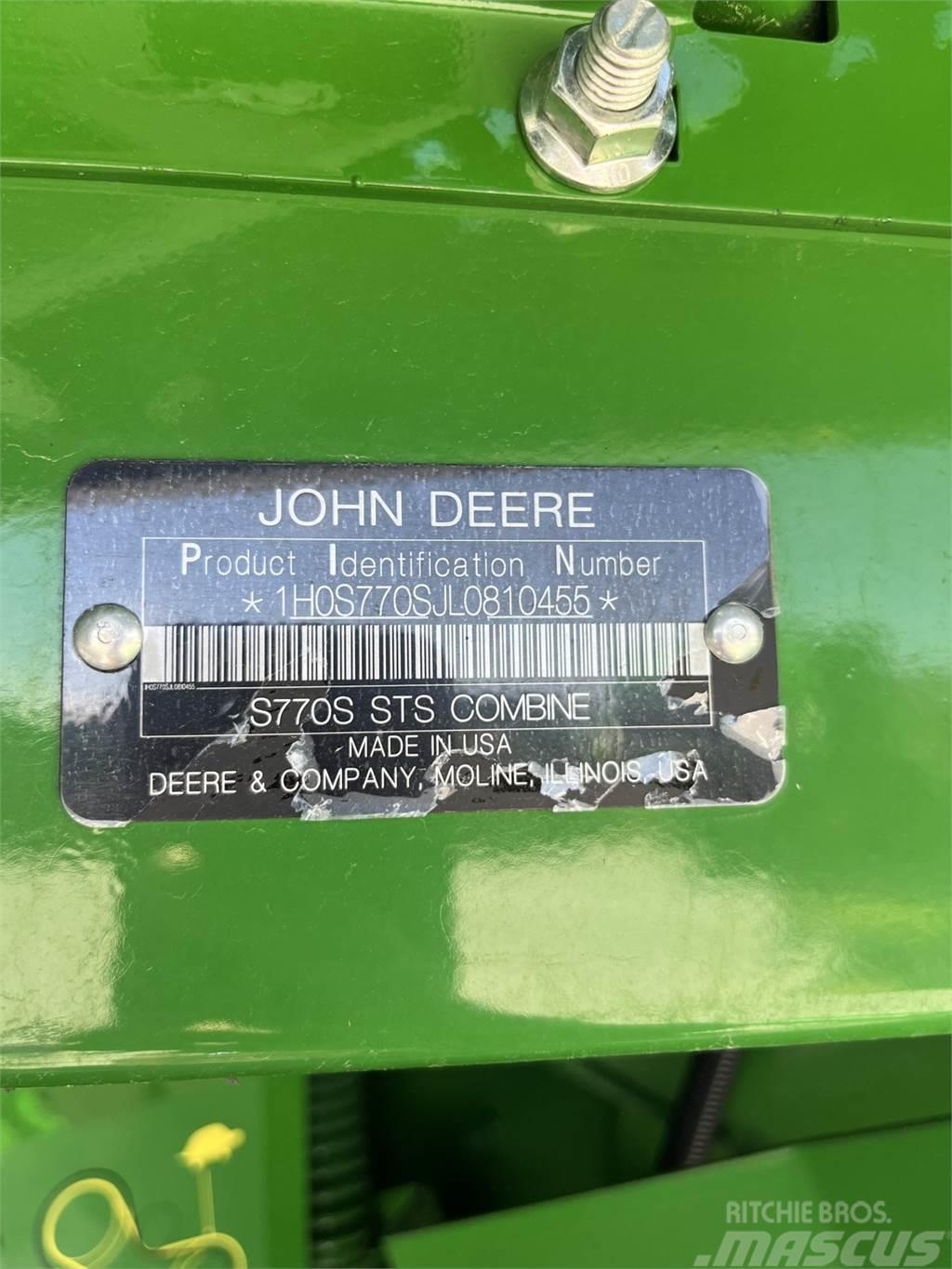 John Deere S770 Skurtreskere