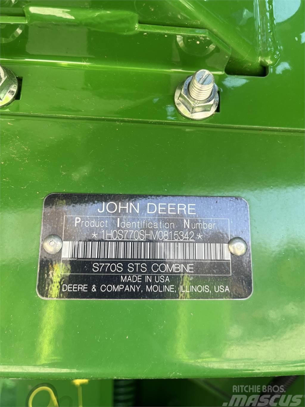 John Deere S770 Skurtreskere