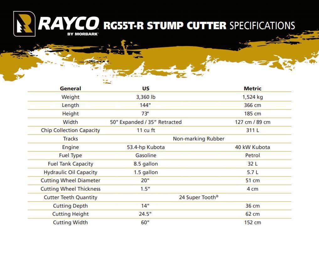 Rayco RG55T-R TRAC Stubbefreser