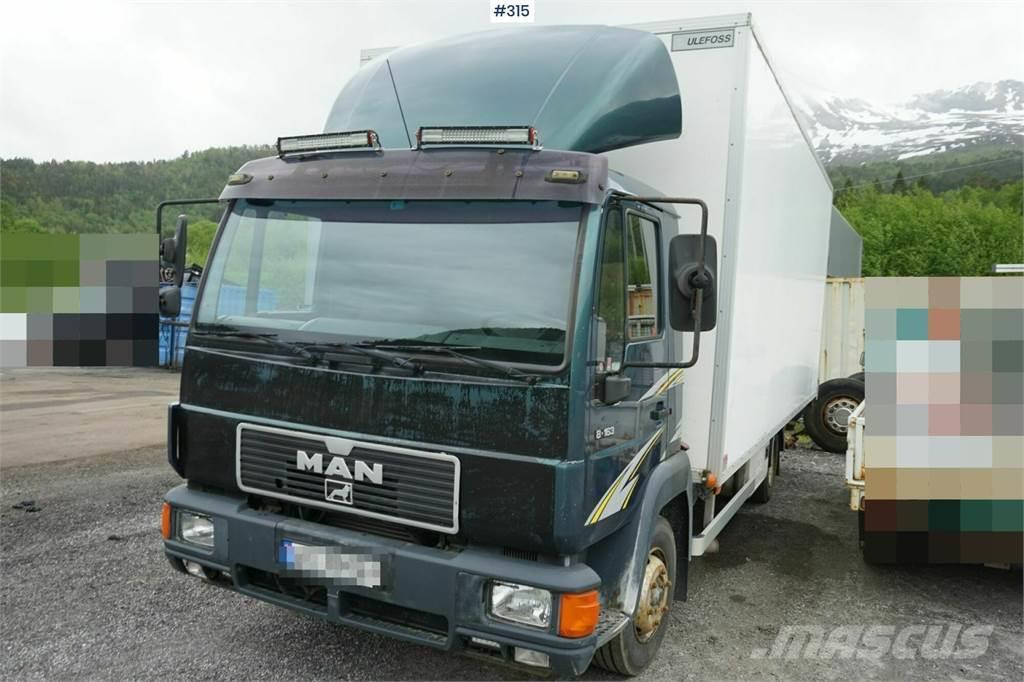 MAN 8.163 4x2 Box truck. Skapbiler