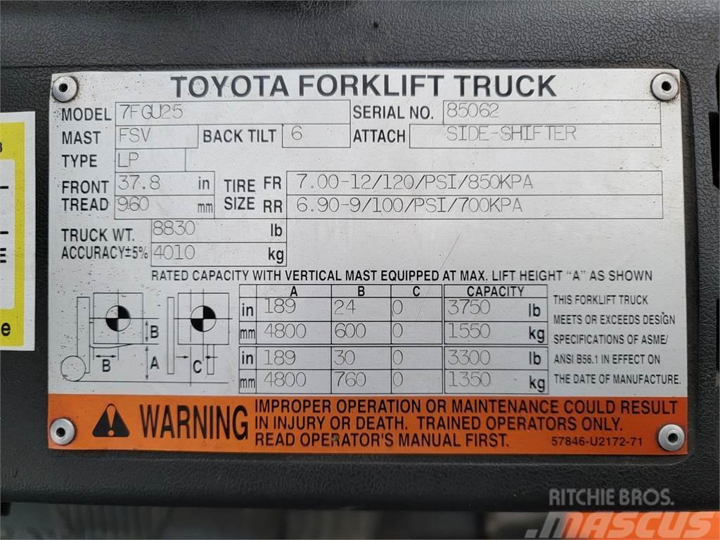 Toyota 7FGU25 Propan trucker