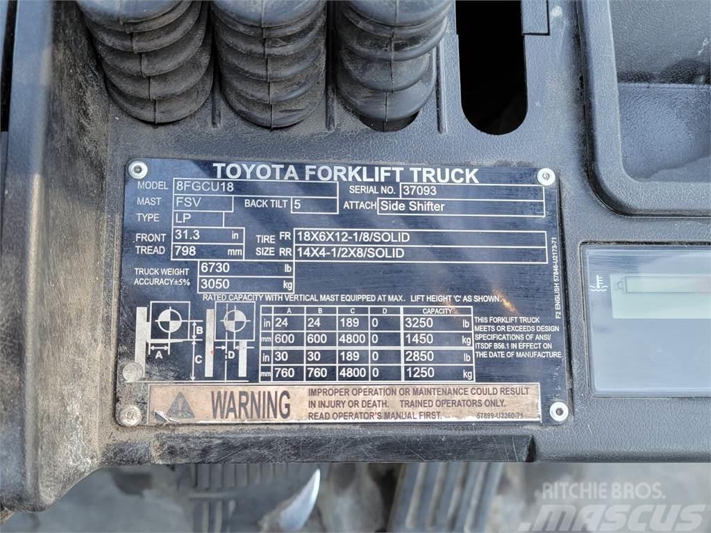 Toyota 8FGCU18 Propan trucker