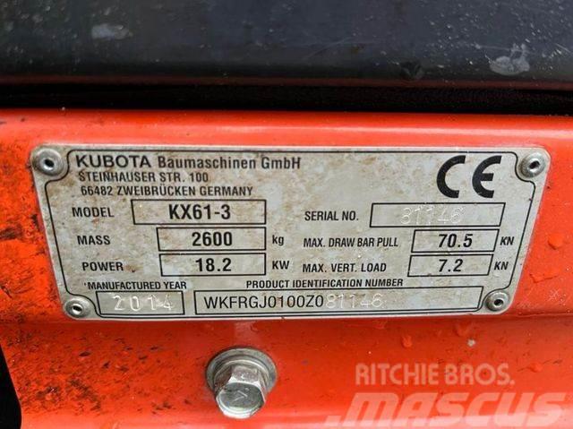 Kubota Minibagger KX 61 Minibagger 2245h, incl. Grabn+T Minigravere <7t