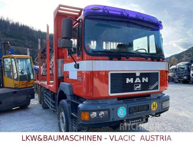 MAN 33.403 Holztransporter mit Kran PENZ Tømmerbiler