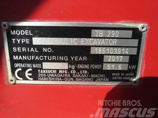 Takeuchi TB 290 Minibagger Powertilt+Löffel nur 2041,5h Minigravere <7t