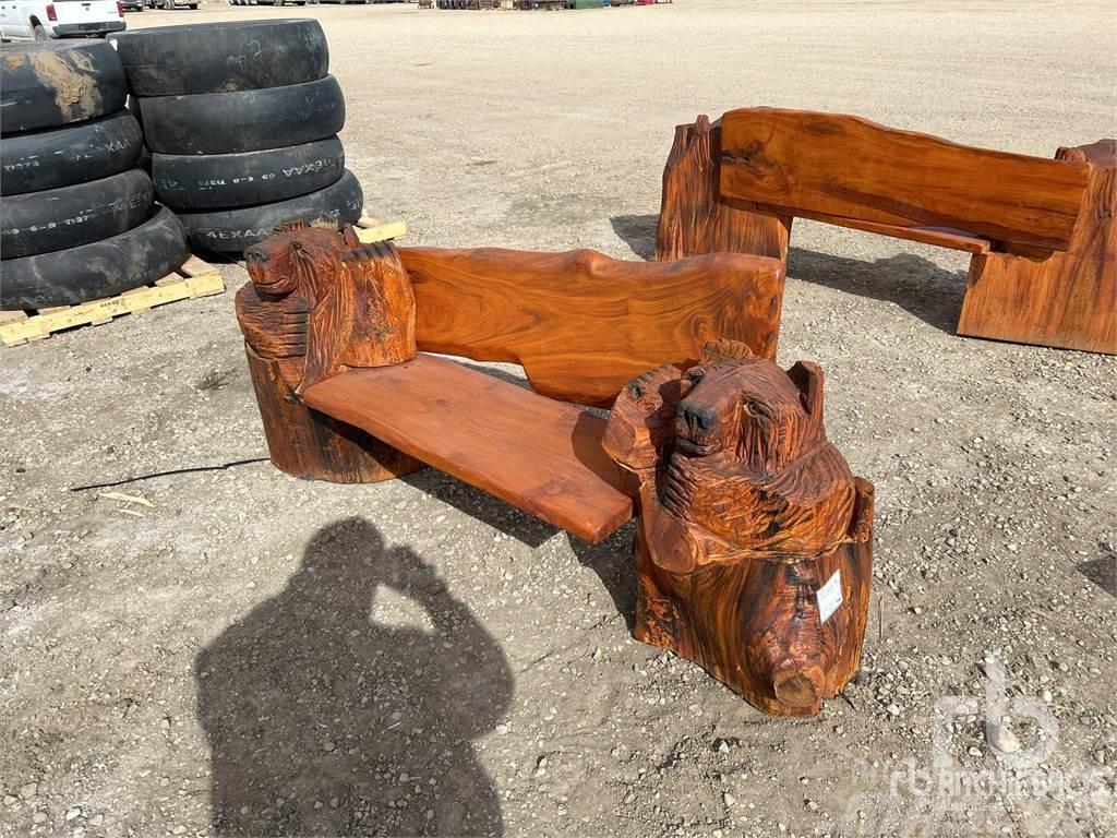  Cedar Chainsaw Carved Bear Benc ... Annet