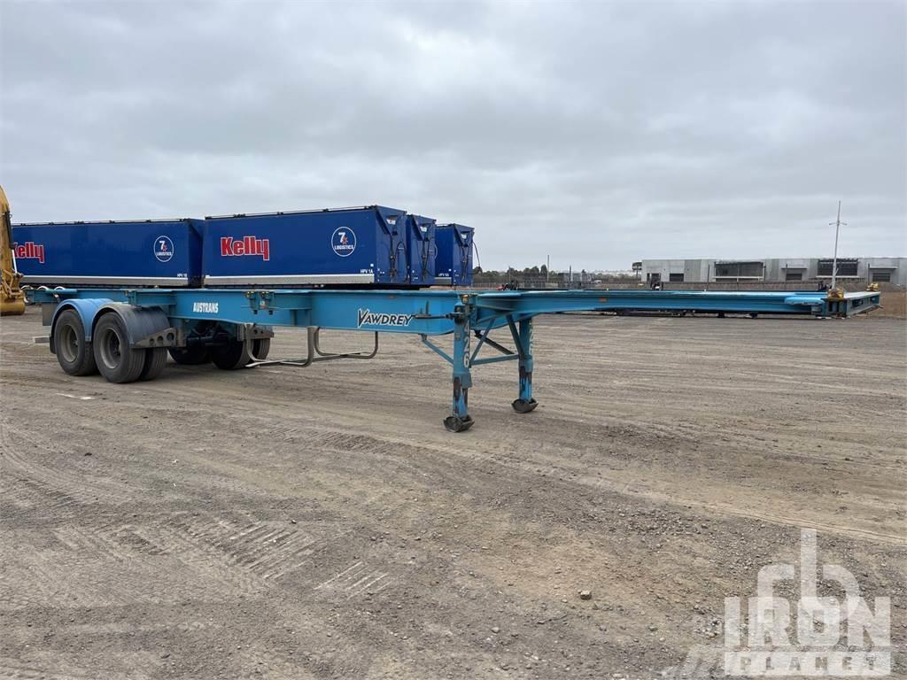  VAWDREY 12.2 m Bogie/A Semi-trailer med Containerramme