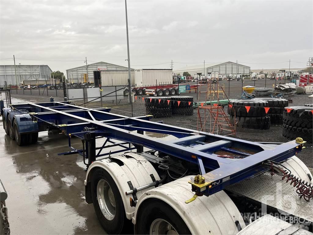  VAWDREY 12.2 m Tri/A Retractable Semi-trailer med Containerramme