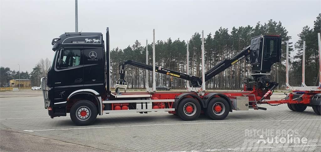 Mercedes-Benz Arocs 2663 Log Transporter Crane CRANE PALFINGER E Tømmerbiler