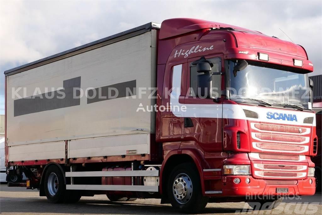 Scania R420 Curtain side + tail lift Flatvogn med vinsj