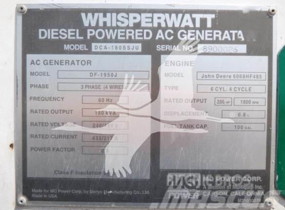 MultiQuip WHISPERWATT DCA180SSJU Gass Generatorer