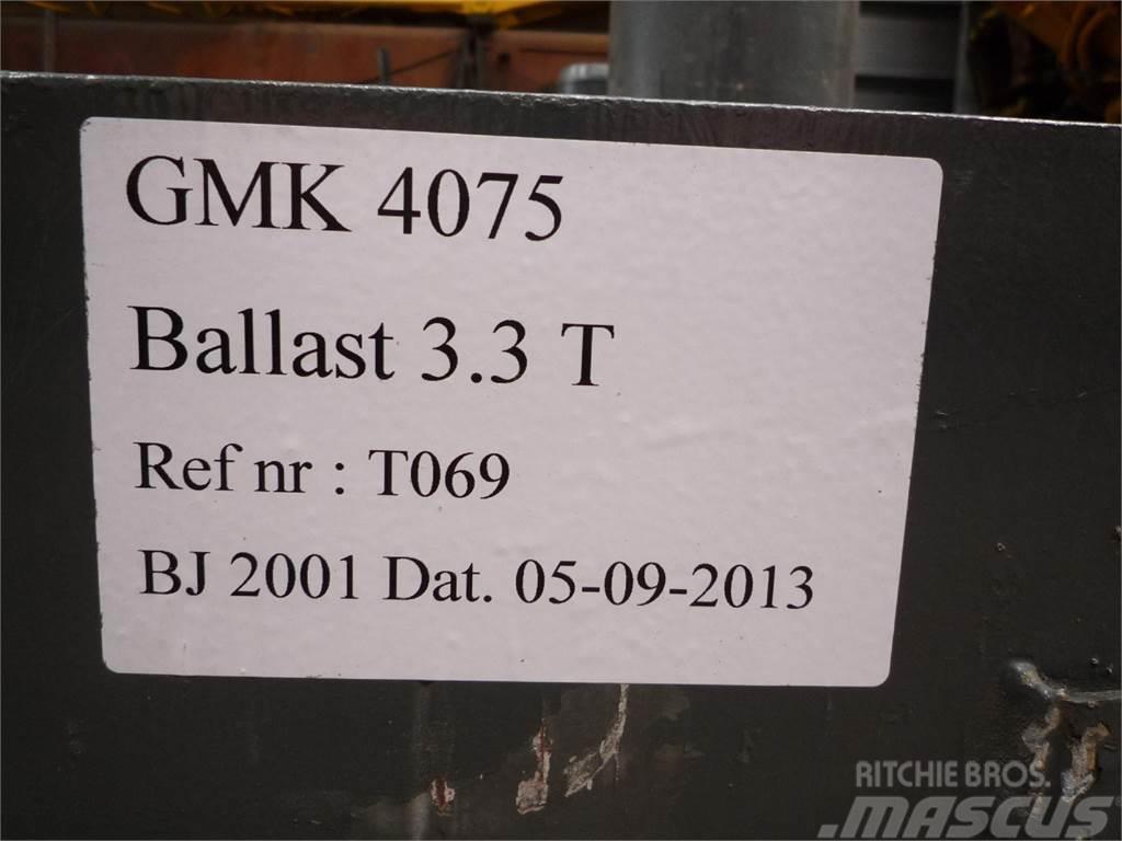Grove GMK 4075 counterweight 3,3 ton Kran deler og utstyr