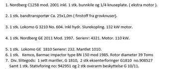  Diverse knusere Nordberg C125/Lokomo 3210-1810/Nor