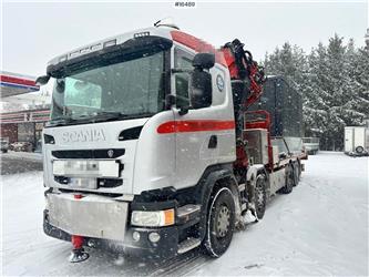 Scania G490 8x2 Crane truck w/ 82 t/m Fassi crane w/ Jib.