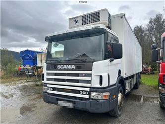 Scania P124 6x2 Box truck w/ fridge/freezer unit.