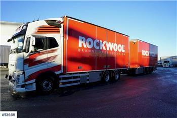 Volvo FH540 6x2 box truck w/ trailer w/ full side openin