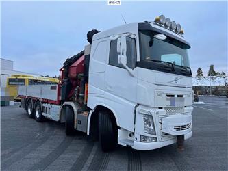 Volvo FH540 8x4 crane truck w/ 85 t/m HMF crane. Jib and