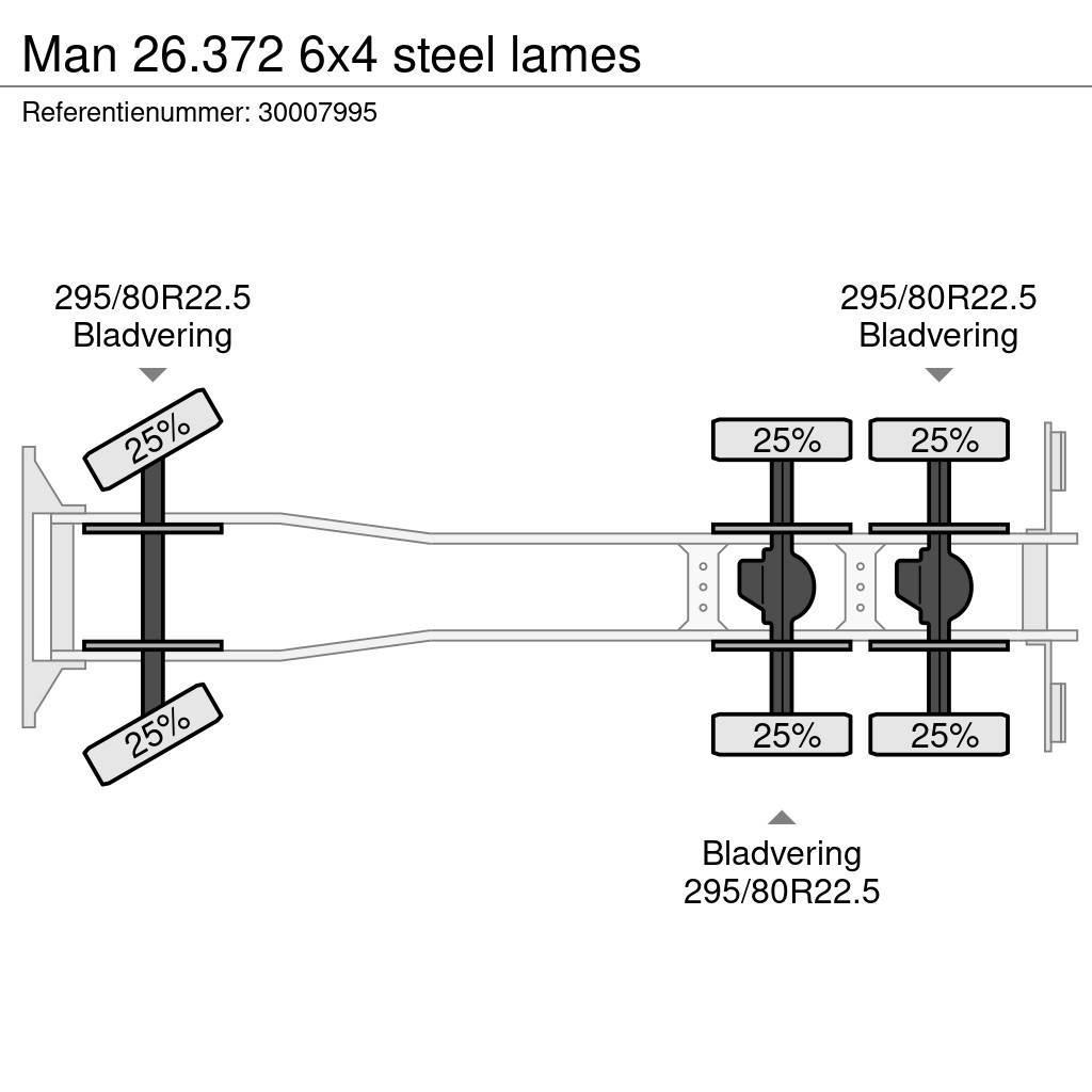 MAN 26.372 6x4 steel lames Planbiler