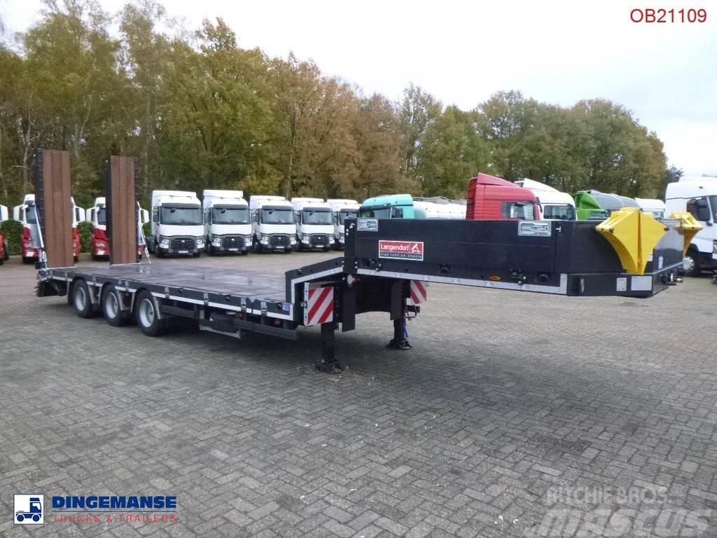 Langendorf 3-axle semi-lowbed trailer 48T ext. 13.5 m + ramps Brønnhenger semi