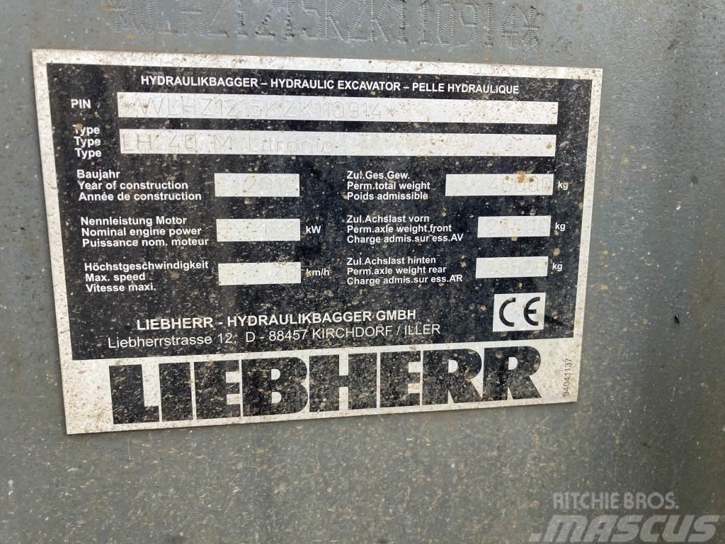 Liebherr LH 40 M Industry Litronic Gravemaskiner for avfallshåndtering