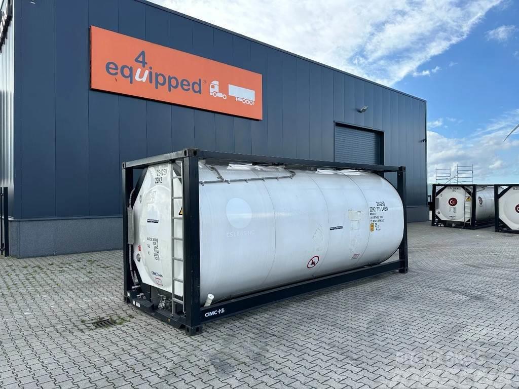 CIMC tankcontainers TOP: ONE WAY/NEW 20FT ISO tankconta Tank containere