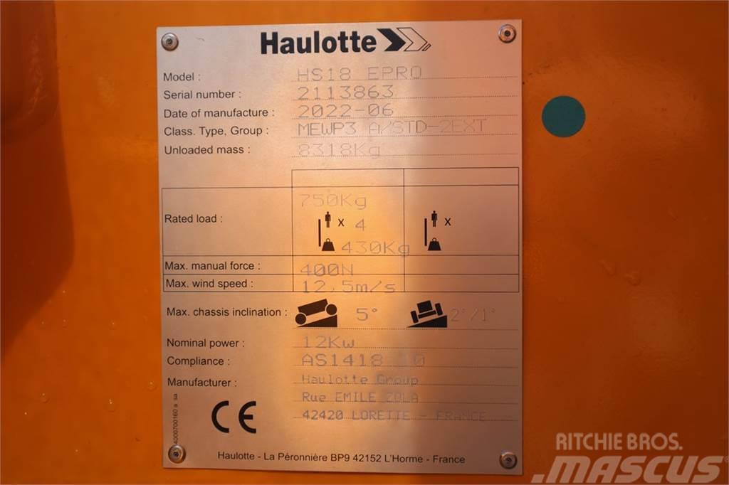 Haulotte HS18 EPRO Valid Inspection, *Guarantee! Full Elect Sakselifter