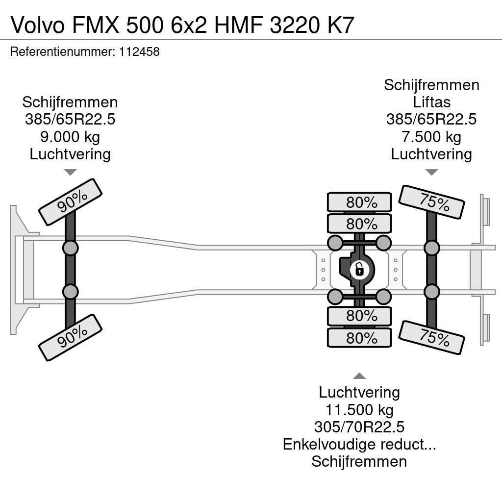 Volvo FMX 500 6x2 HMF 3220 K7 Allterreng kraner