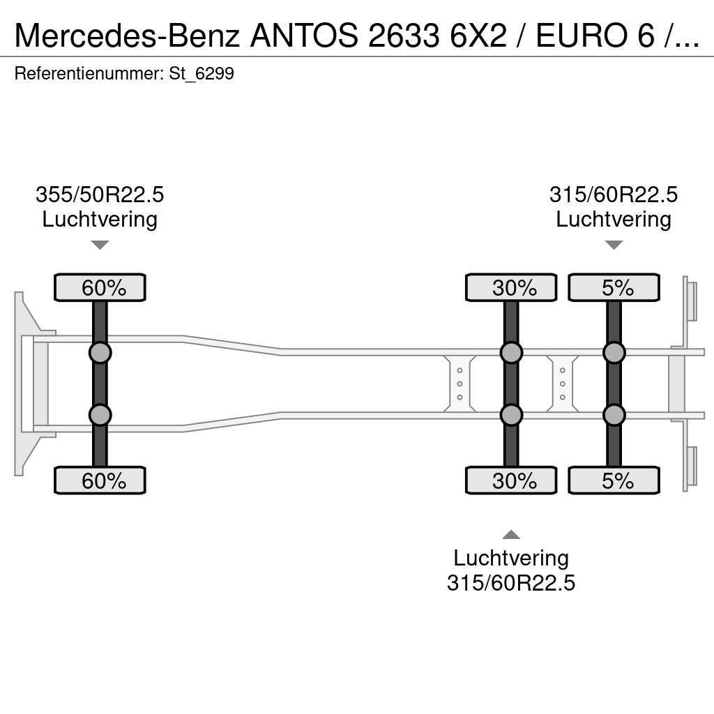 Mercedes-Benz ANTOS 2633 6X2 / EURO 6 / OPRIJ / MACHINE TRANSPOR Biltransportere