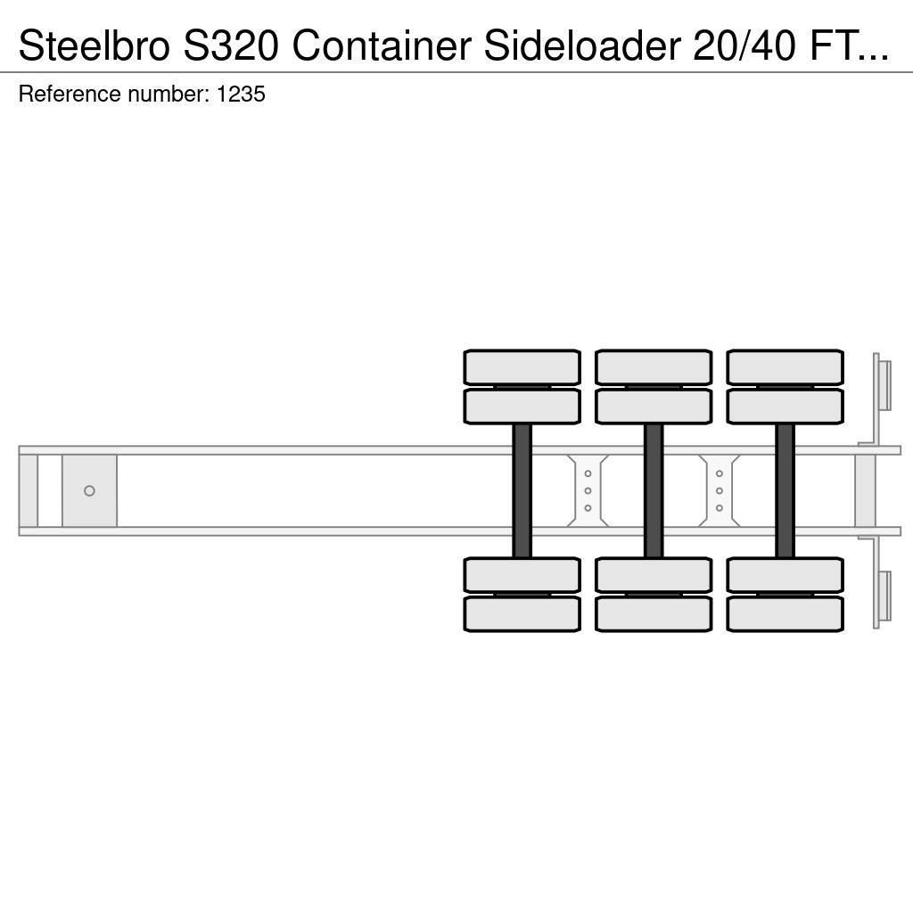 Steelbro S320 Container Sideloader 20/40 FT Remote 3 Axle 1 Containerchassis Semitrailere